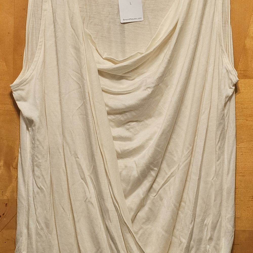 Elegant Cream Drape Top